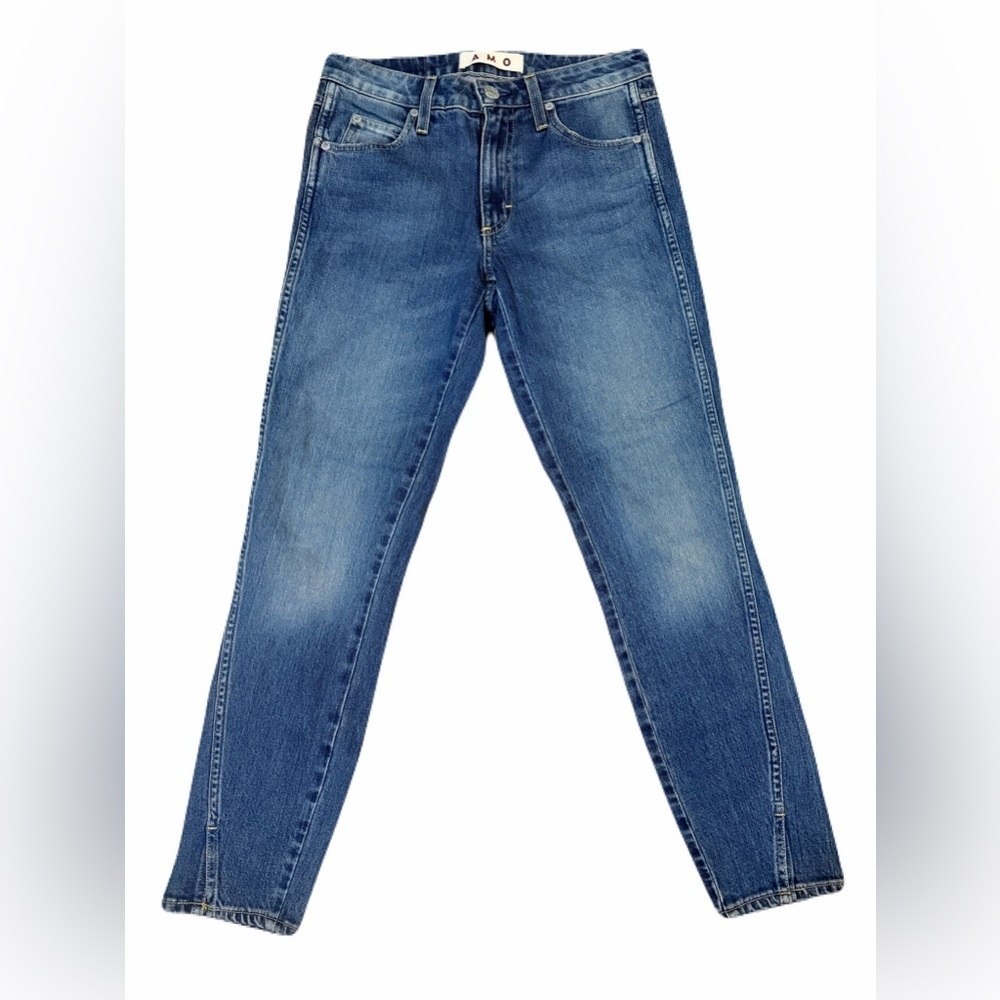 AMO Twist Dark‎ Vintage Jeans with a unique signature twisted outseam size 26